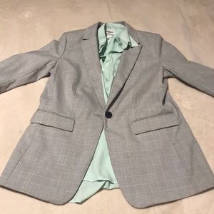 Gray Single Button Women’s Blazer